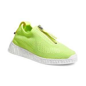 DKNY NEON GREEN MELISA ZIP SNEAKER SZ 9